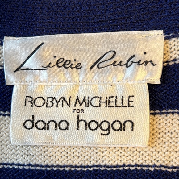 Vintage 80’s Lillie Rubin Robyn Michelle For Dana Hogan Open Cardigan Sweater S - Picture 4 of 7